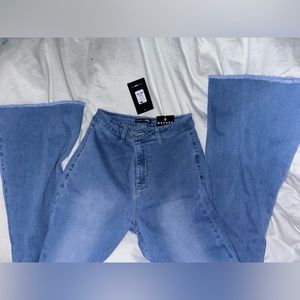Light to Med wash flare jeans with some stretch